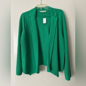 Loft XL Knit Kelly Green Open Cardigan